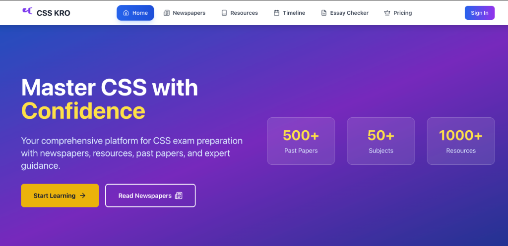 CSSKRO — Education Platform